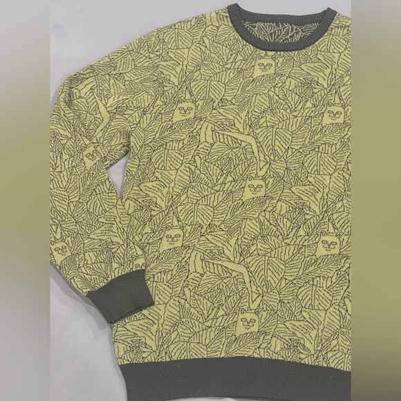 Ripndip Olive Leaf Pattern Crewneck Sweater - Picture 3 of 9